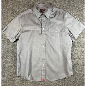 UNTUCKit Petrus WF Shirt Mens Large Blue Short Sleeve Button Up Cotton